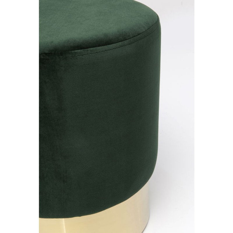 Stool Cherry Dark Green Brass Ø35cm